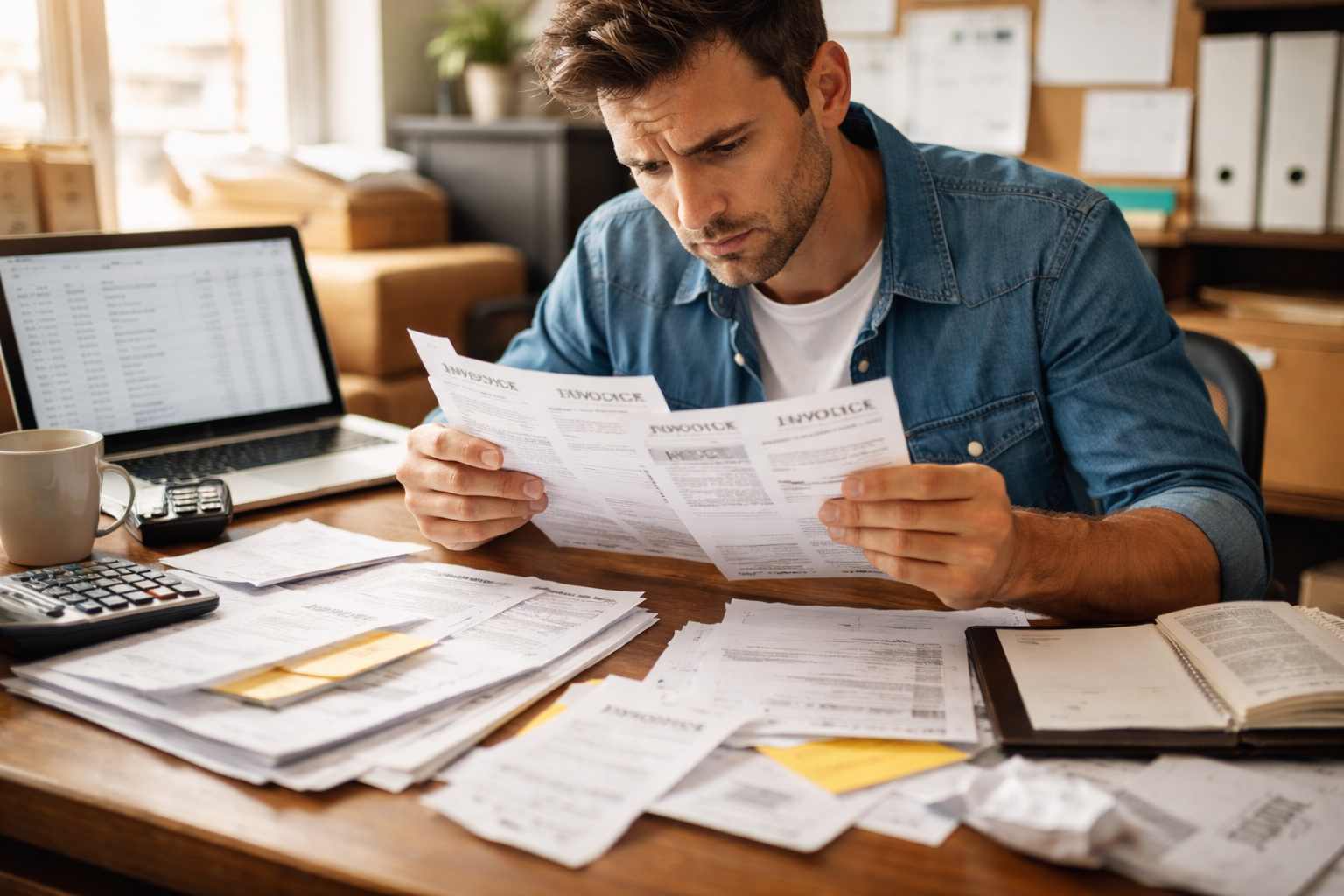 Business owner dealing with rising costs and cash flow problems