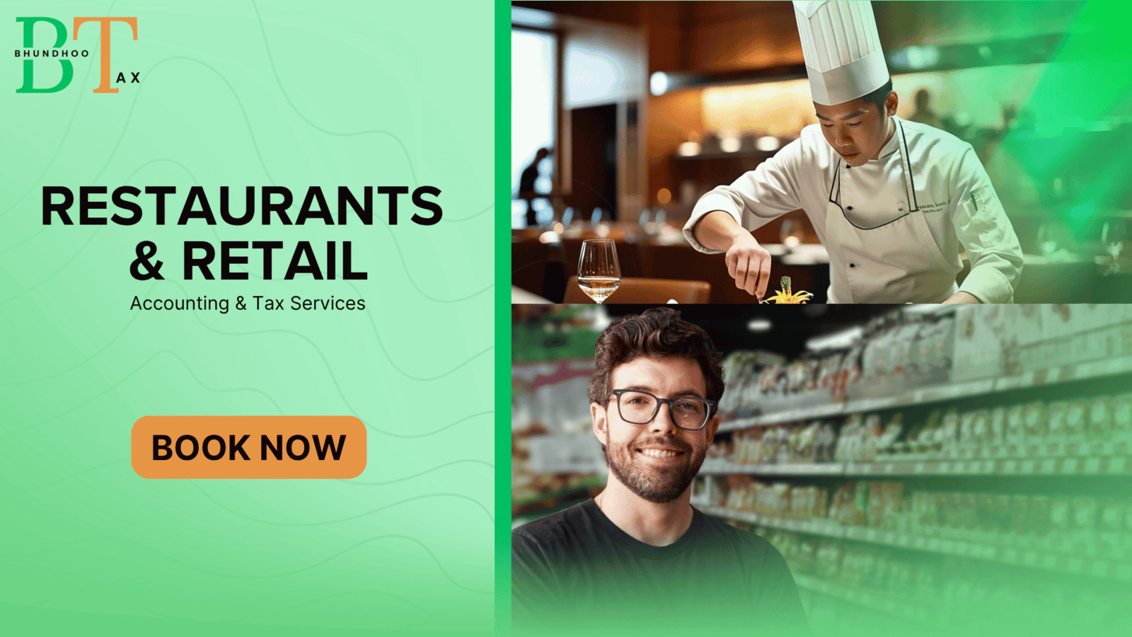 Restaurant and retail accounting services by Bhundhoo Tax Professional Corporation in Canada